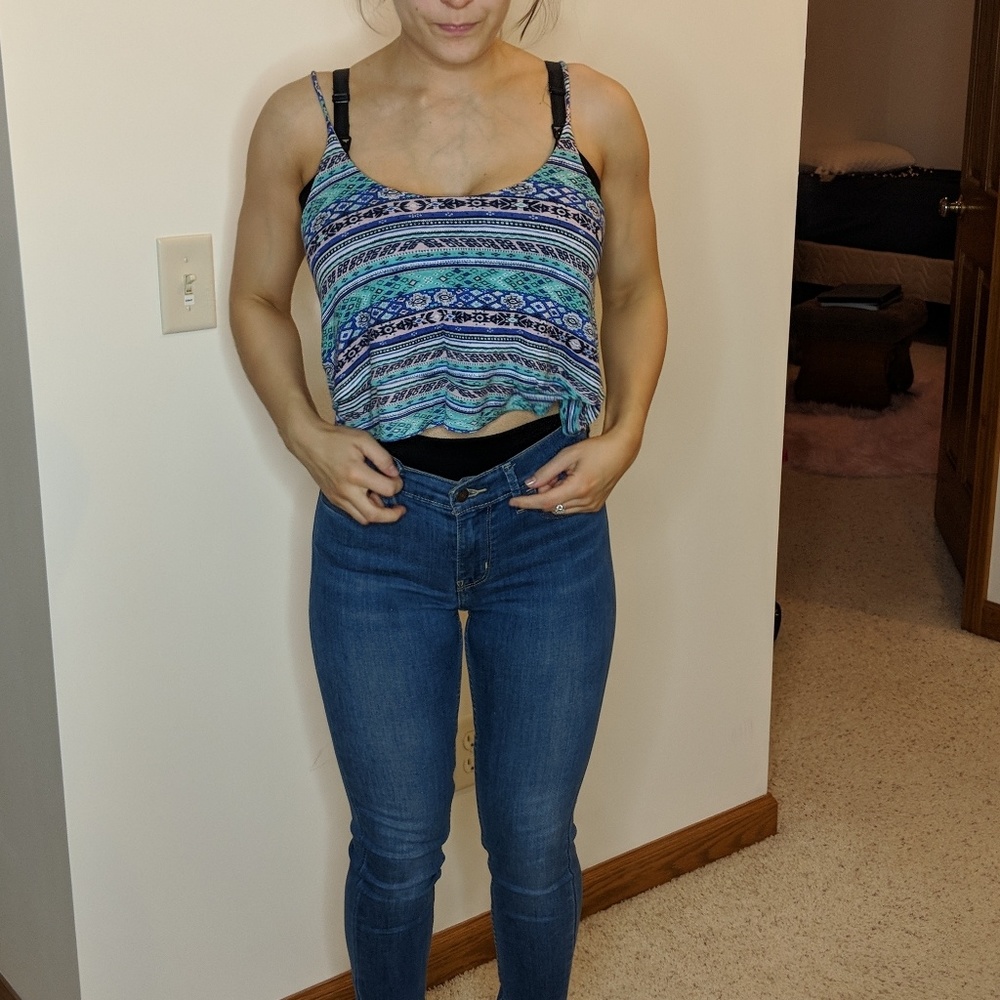 Flowy Tribal print crop top